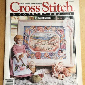 Vgt Cross Stitch & Country Crafts January February 1992 Valentines 27 Projects